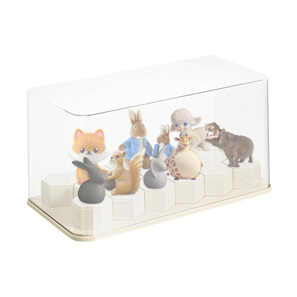 Figure Display Case Clear Display Holder For Figures Detachable Cube Stand Design Boxes For Shelf Corner Bookshelf Miniature