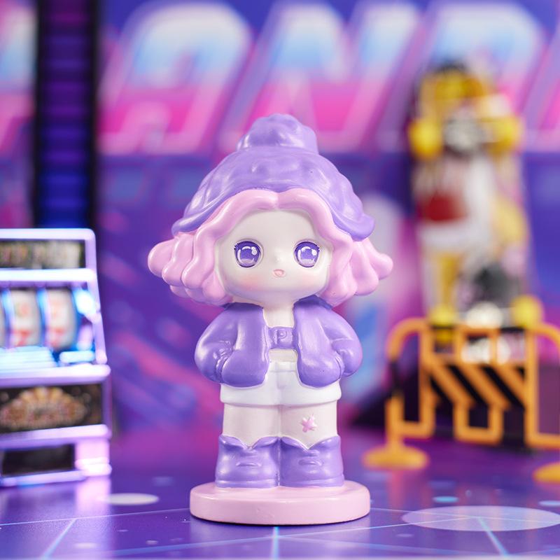 Creative New Girl Cartoon Trendy Toys Blind Box Doll Punk Girl Heart Small Ornaments Birthday Gift Desktop Handmade