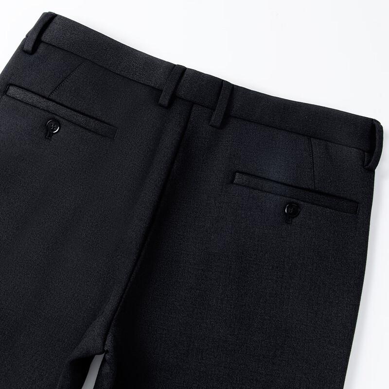 Shanshan Men's Thickened Fleece Lined Business Casual Stretch Pants