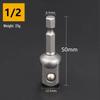 Hex Shank Power Extension and Drill Adapter: 1/4, 3/8, 1/2 Square Impact Wrench Conversion Rod