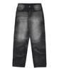 Ialeseuko Washed Regular Denim Pants_Black