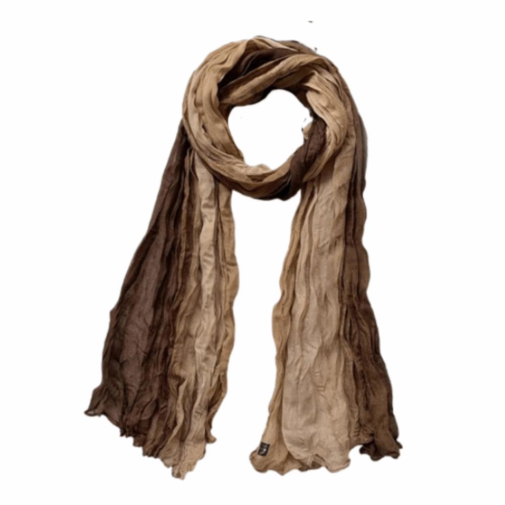 Bohemian Women's Long Pleated Shawl Windproof Long Hijab Scarf Bandana Shawl Wraps Outdoor Use