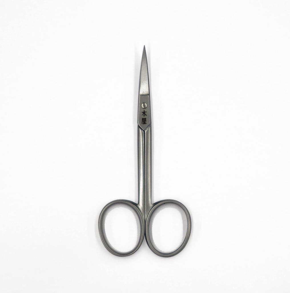 Kiya SAM Eyebrow Curved Embroidery Stainless Steel Scissors, Tip, Scissors,