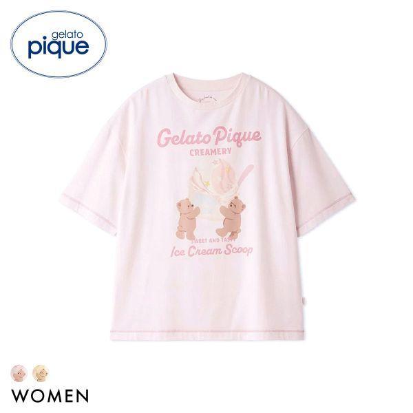 Gelato Pique Women s Ice Cream Bear One Point T-shirt Gelato Pique Pajamas Room Wear gelato pique
