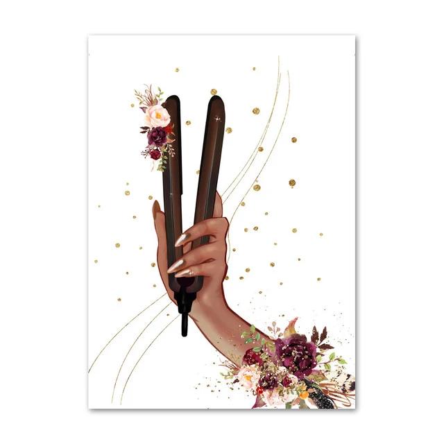 Hair  Salon Canvas Painting Decoration Aesthetic Wall Art Living Room Home Decor Gift