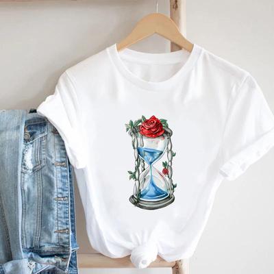 (Taille asiatique)T-shirt à manches courtes pour femme, haut à la mode, Style Vintage, tendance, joli, décontracté, imprimé, graphique
