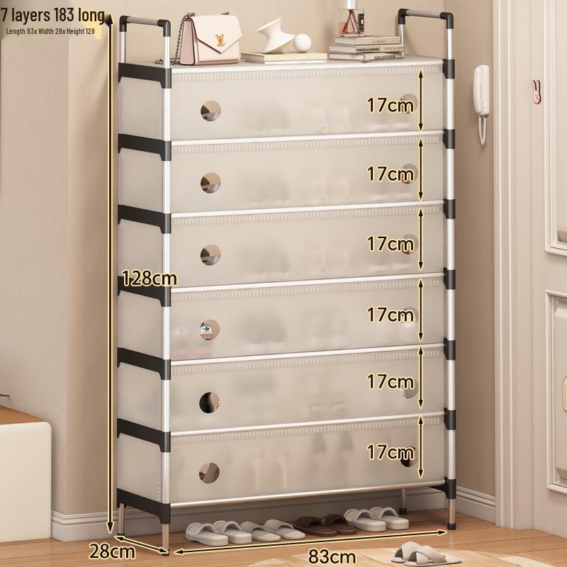 Platzsparendes Mehrschicht-Schuhregal mit Staubschutz für Wohnheime