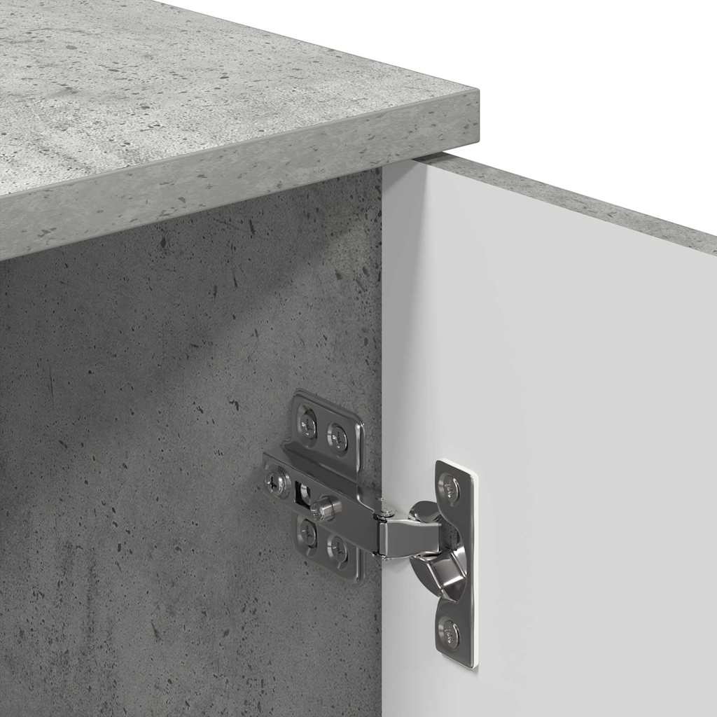 Wall Mounted Bathroom Cabinet Concrete Grey 30 x 31.5 x 61 cm