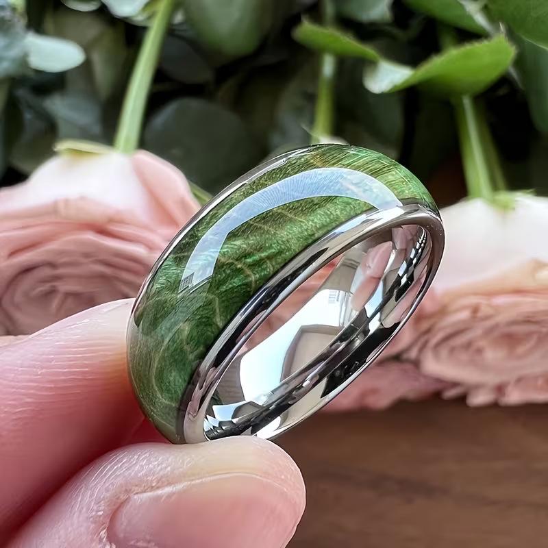 Popular Green Wood Grain Ring