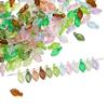 100pcs Acrylic Leaf Shaped Charms Colored Leaves Spacer Beads for DIY Necklaces Bracelets Crafts Charms Jewelry Making Supplies