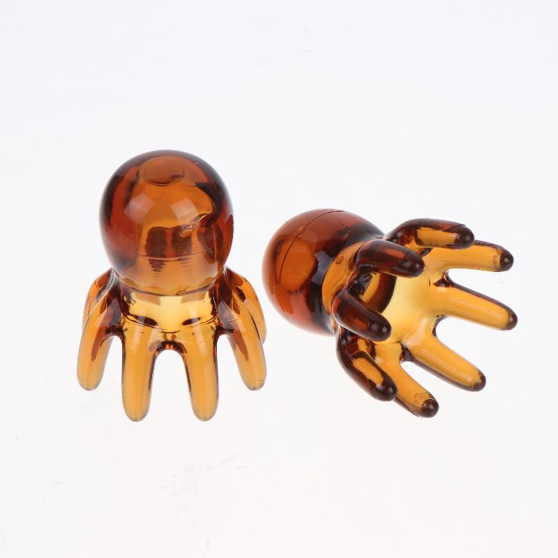 2Pcs Resin Octopus Massage Comb Head Meridian Scraping Scalp Massager Spa Gua Sha Massage Comb Fatigue Relief Massag