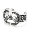 Titanium Steel Jewelry Skull Hollow Wide Open Bracelet Accessories 