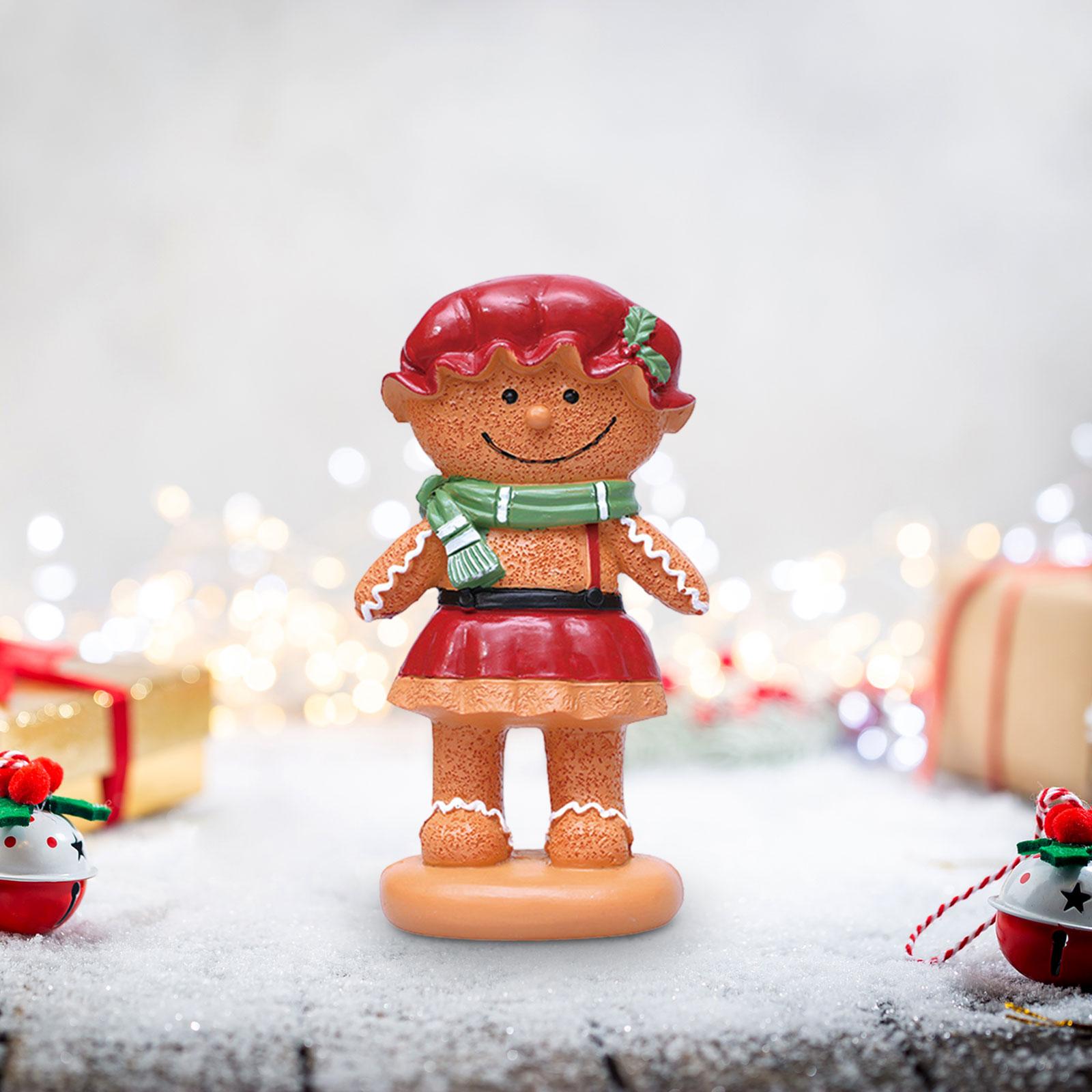 

Christmas Gingerbread Decoration Tabletop Figure for Bedroom Kitchen Holiday
