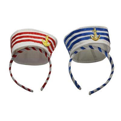 Fascia Creativa per Capelli Donne Studenti Halloween Cosplay Fascia per Capelli Forma Cappello da Marinaio Yacht Fasce per la Testa Cerchio per Capelli Delicato