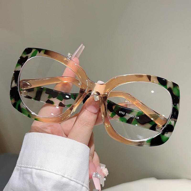 Irregular Rim Glasses Women Fashion Patchwork Blue Light Blocking Optical Frames New Trendy Stylish Brand Design Eyewear