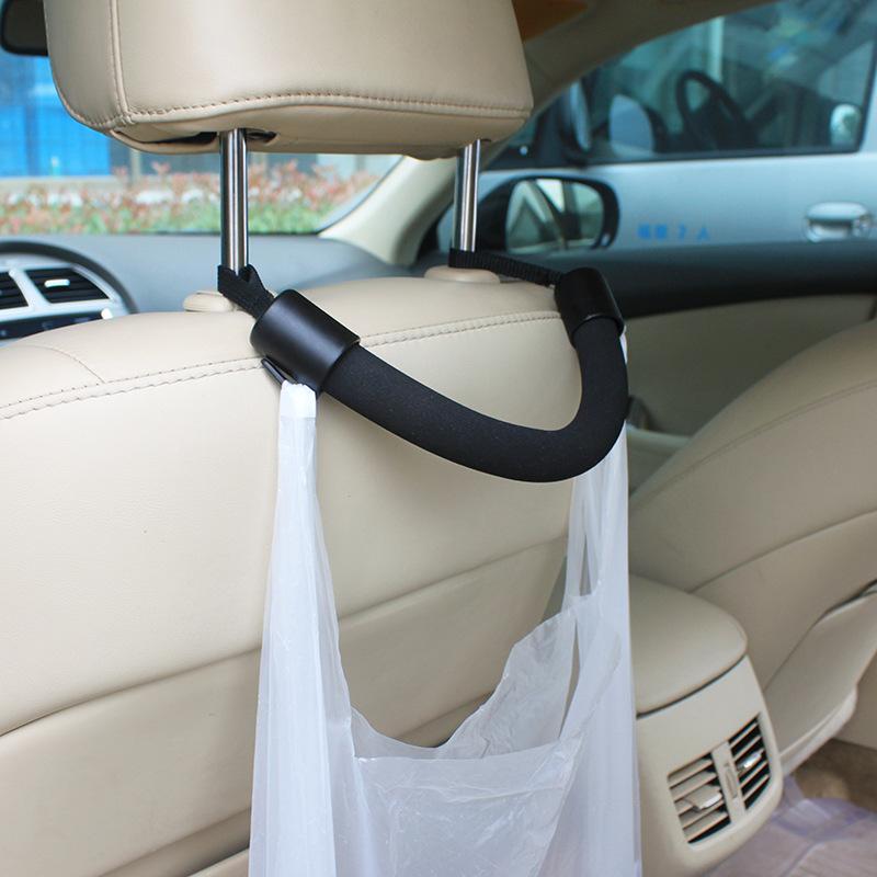 1pc Black Soft EVA Multi-purpose Auto Rear Seat Safety Handle Hook Holder Car Seat Back Armrest Interior Accessories