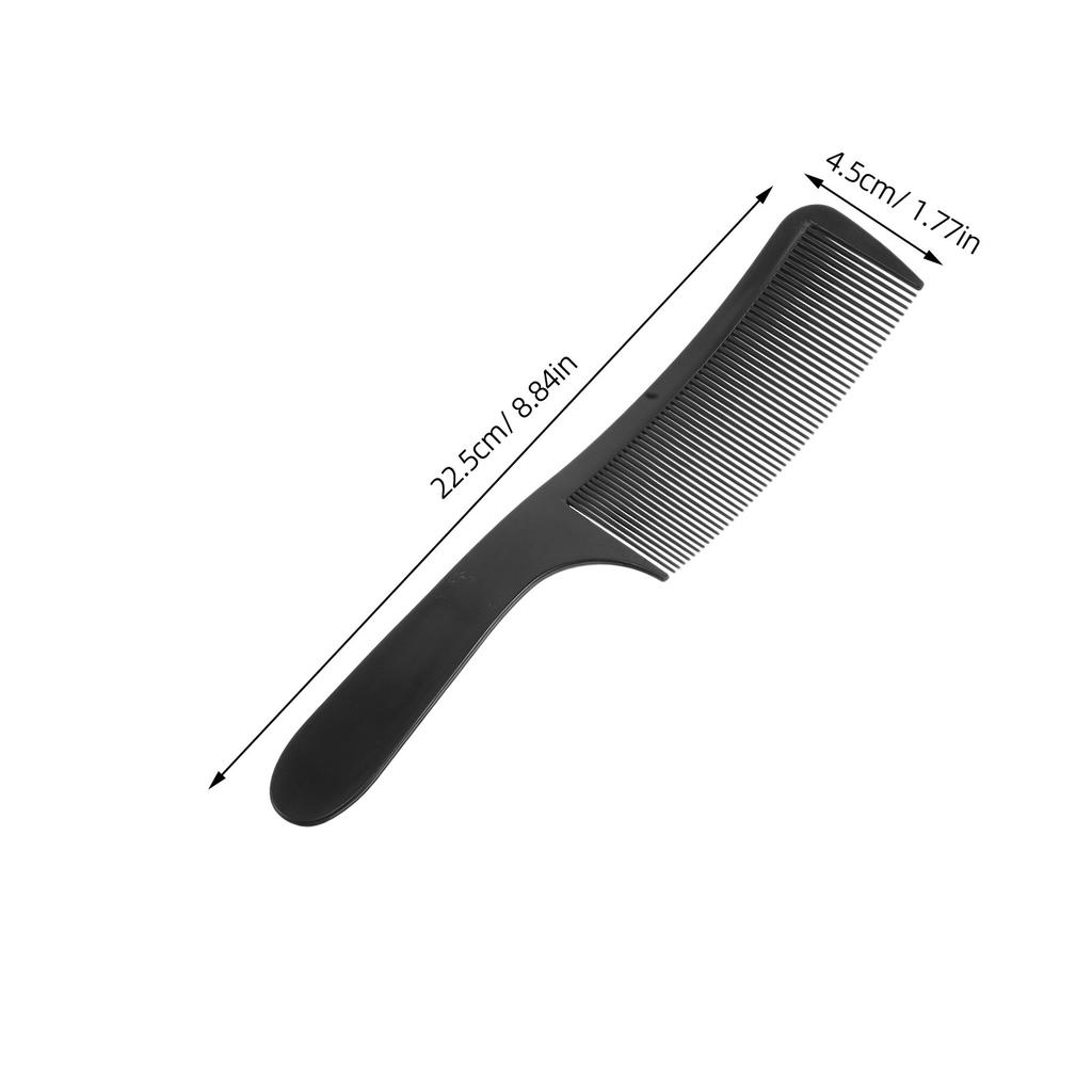 6Pcs Professional Barber Comb Curved Hair Styling Tool Black White Ergonomic Handle Flat Top Fade Haircut Comb for Men