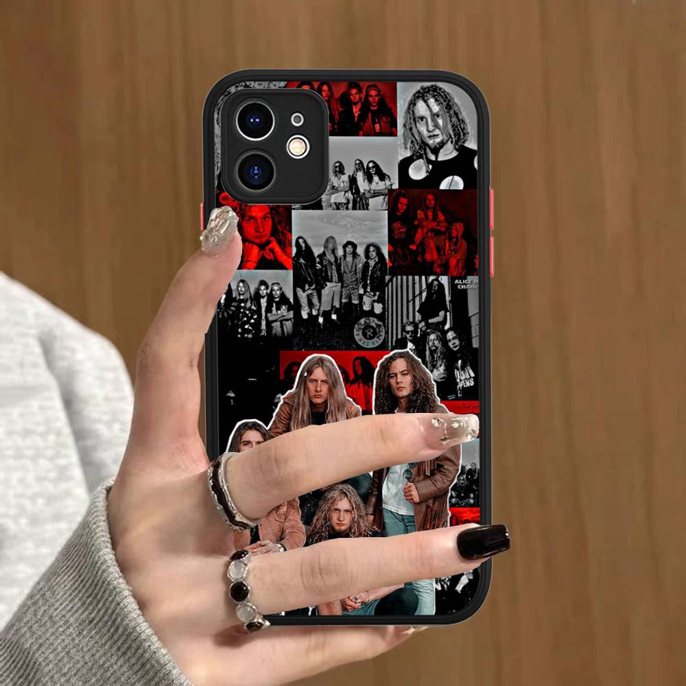 Music A-Alice In C-Chains For IPhone 11 12 13 14 15 16 Pro Max Plus X XS MAX Shockproof Matte Back Cover
