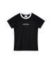 LA MAISON STUDIO Embossed Logo Slim Fit Short Sleeve T-Shirt Black & White (Fcg2Ts773W)