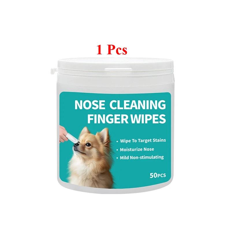 

Gentle Nose Cleaning Moisturizing Finger Wipes for Dogs Cats Disposable Pet Wipes for Nasal Hygiene Dryness Relief
