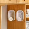 Boîte de rangement avec couvercle sans perforation, distributeur de sacs de conservation anti-poussière pour cuisine
