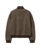 Sperone High-Neck Vintage Cotton Blouson (Brown)