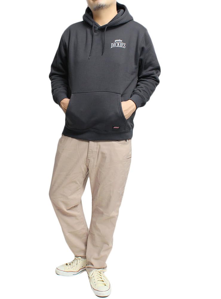 Genuine Dickies Men's Fleece-Lined Pullover Sweatshirt with Back Print, Size 3L, Sumikuro (48)