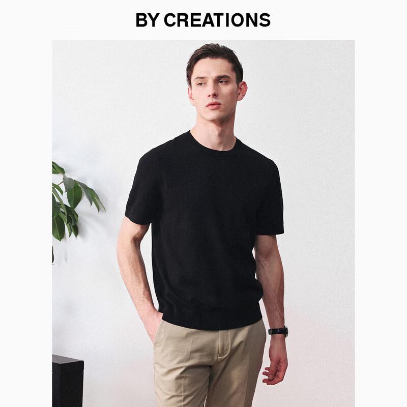 By Creations Men s Easy-Care Machine Washable Wool Short Sleeve T-Shirt M