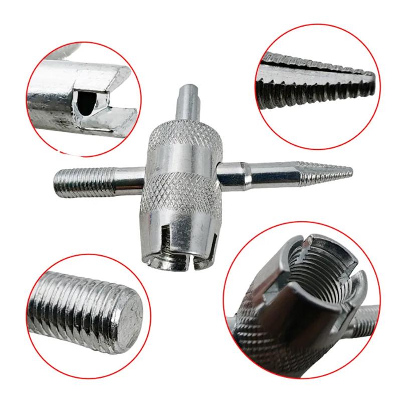 1-5PCS Tyre Valve Core Wrench Four-in-One Tyre Valve Core Screwdriver Universal Deflation Switch Automotive Tyres Repair Tool
