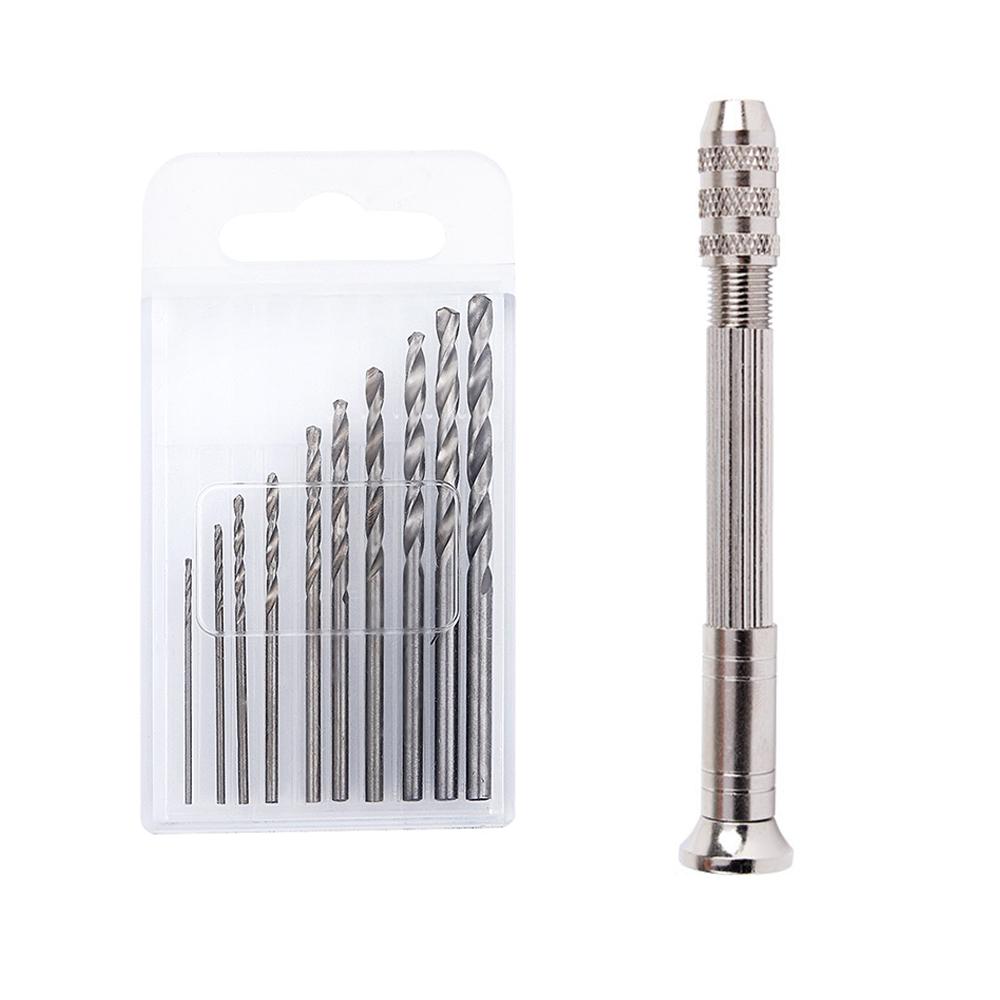 Xiaomi Porte-foret à main pour moules de coulée de résine, foret à main torsadé à tête unique avec 10 forets (0,8-3 mm) pour la fabrication de bijoux