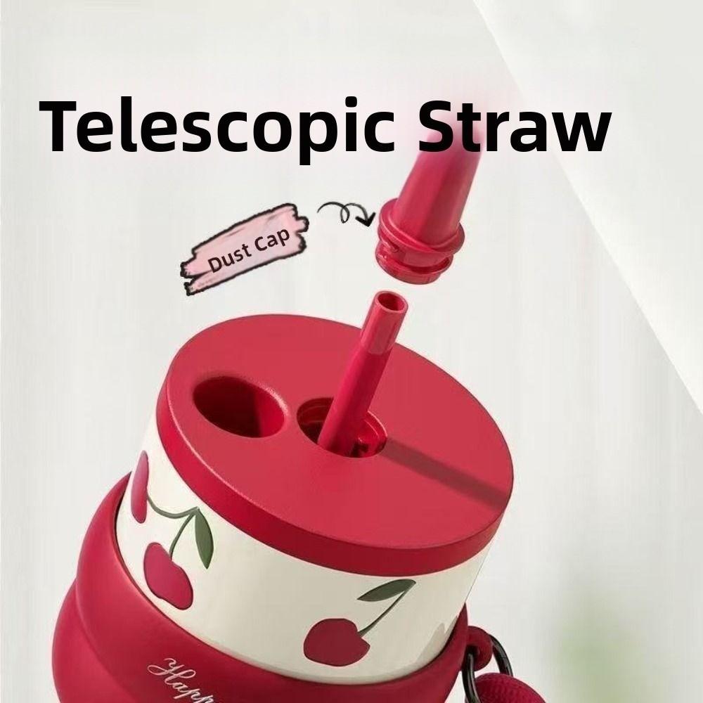 Star Flower Print Insulation Cup Stainless Steel Water Bottle Vacuum Thermos Cup  Hot Cold Drinks