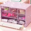 3 Katlı Masaüstü Çekmece Saklama Kutusu 6 Bölmeli Takı Güzellik Lens Küçük Eşyalar için Düzenleme Kutusu