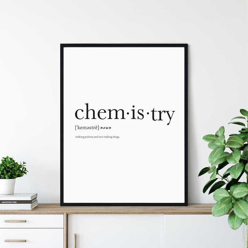 Chemistry Paintings for Interior Nordic Quote Dna Canvas Posters and Prints for Living Room Picture for Home Design No Frame