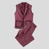 INCERUN Men Stitching Sleeveless Buttons Waistcoat And Long Straight Pants Sets
