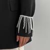 Ladies' Pearl Tassel Bracelet, Multi-layer Chain Tassel Bracelet, Adjustable Stainless Steel Statement Jewelry