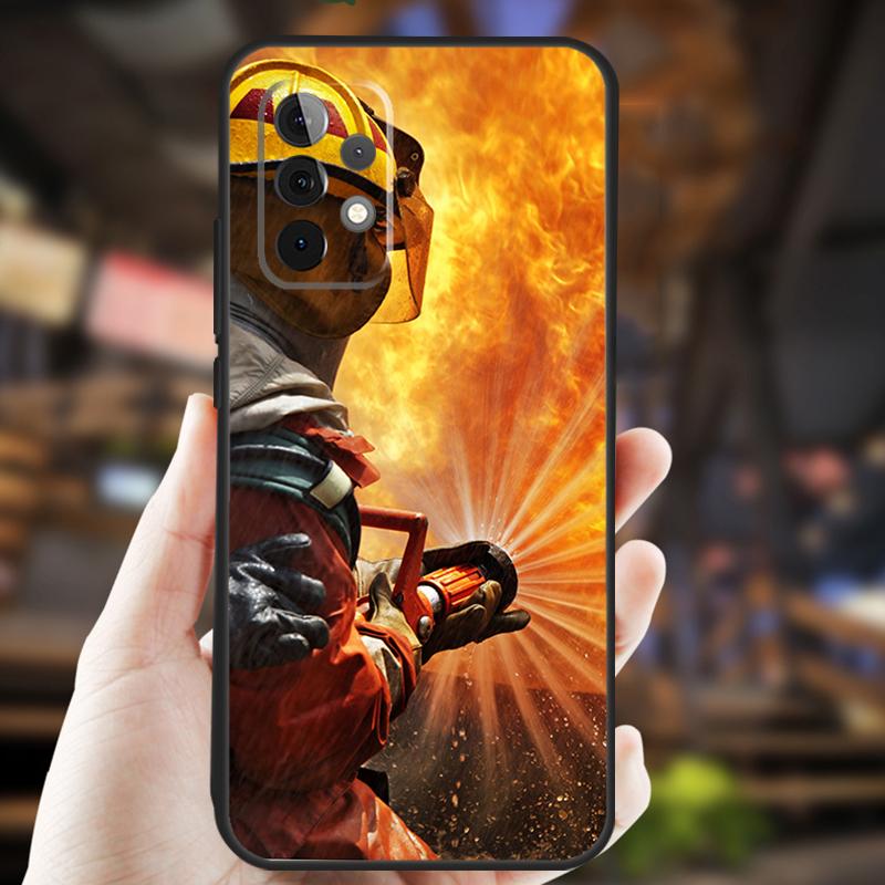 Firefighter Heroes Fireman Case For Samsung Galaxy A32 A56 A16 A15 A22 A52 A54 A14 A26 A36 A55 A35 A05 A06 A53 A33 A13