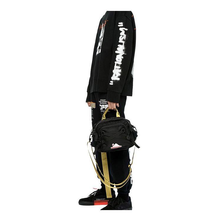 Off-White White Graffiti Long Sleeve Sweatshirt Men Tops Black OMBA037R20E300091001