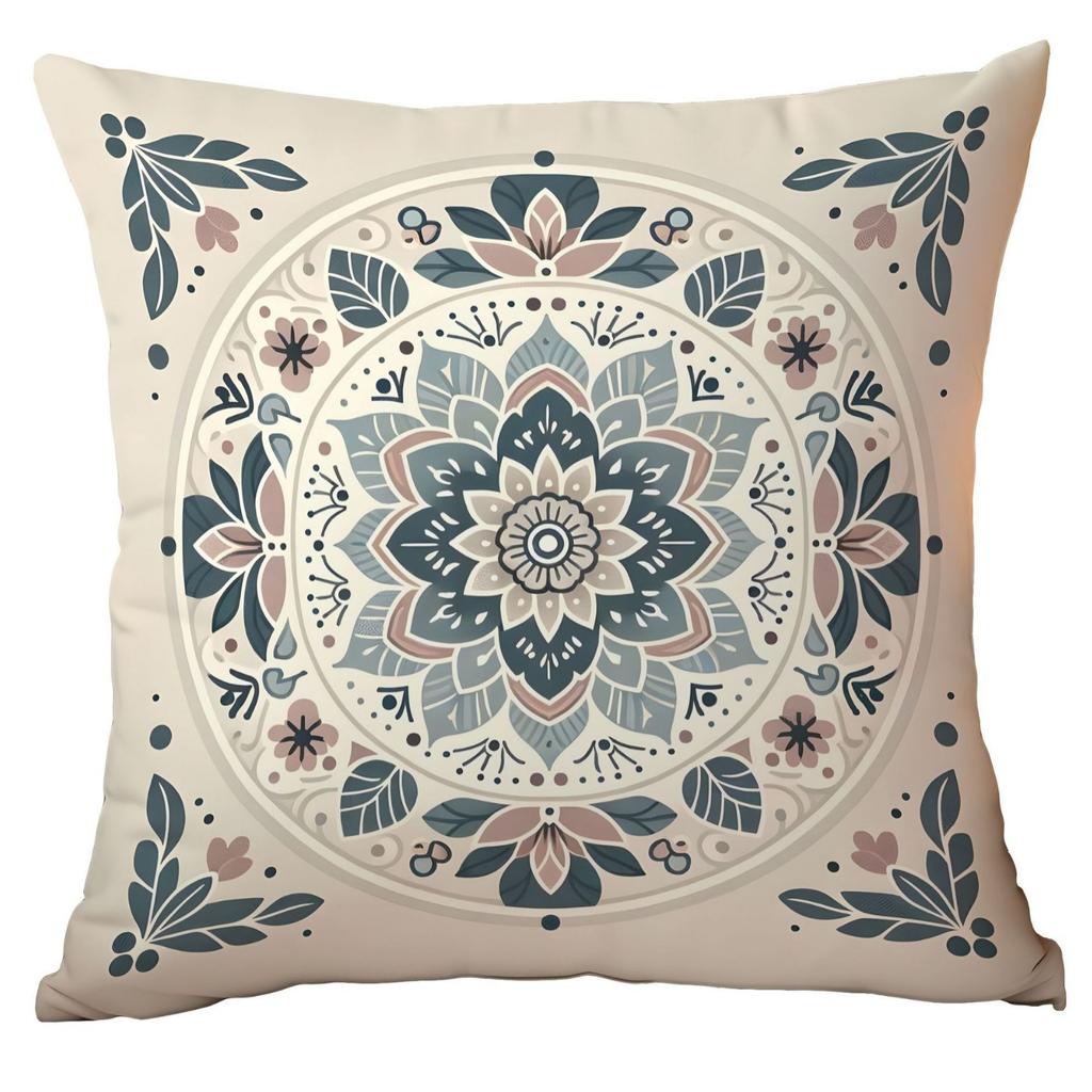 Mandala Ethnic Style Pillow Cover Polyester Printed Home Sofa Bed And Breakfast Cushion Pillow Cover Premium Durable