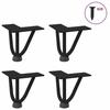 VidaXL Hairpin Legs for Coffee Table 4 Pieces Black 10 Cm Solid Steel 4012428