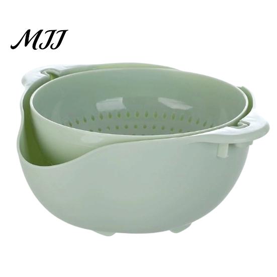 Detachable Drainer Bowl Double Layer Vegetable Washing Basket, Multifunctional Draining Fruit Plastic Strainer for Kitchen & Colander, Sink Gadget