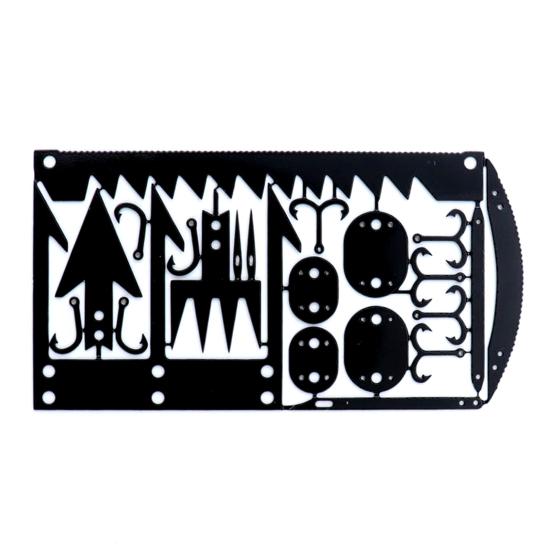 Fishing Hook Card Creative Multifunctional Stainless Steel Camping Survival Tool Card for Camping