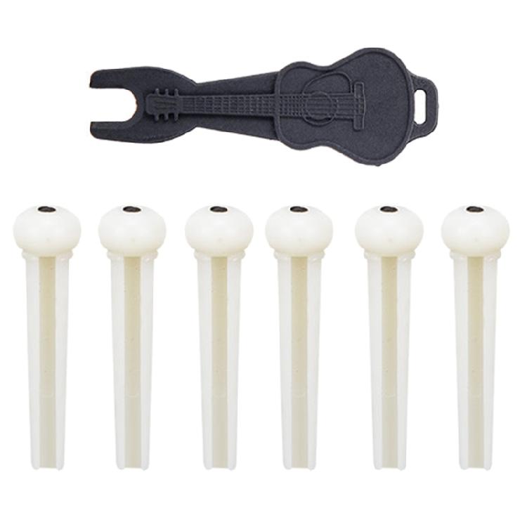 Acoustic Guitar Bridge Pins with Bridge Pin Puller Set String Nail Remover Extractor Tool Guitar Accessories Enduring