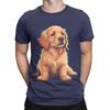 Cute Golden Retriever Graphic 100 Cotton TShirt Gloden Retirever Tops Tees For Unisex