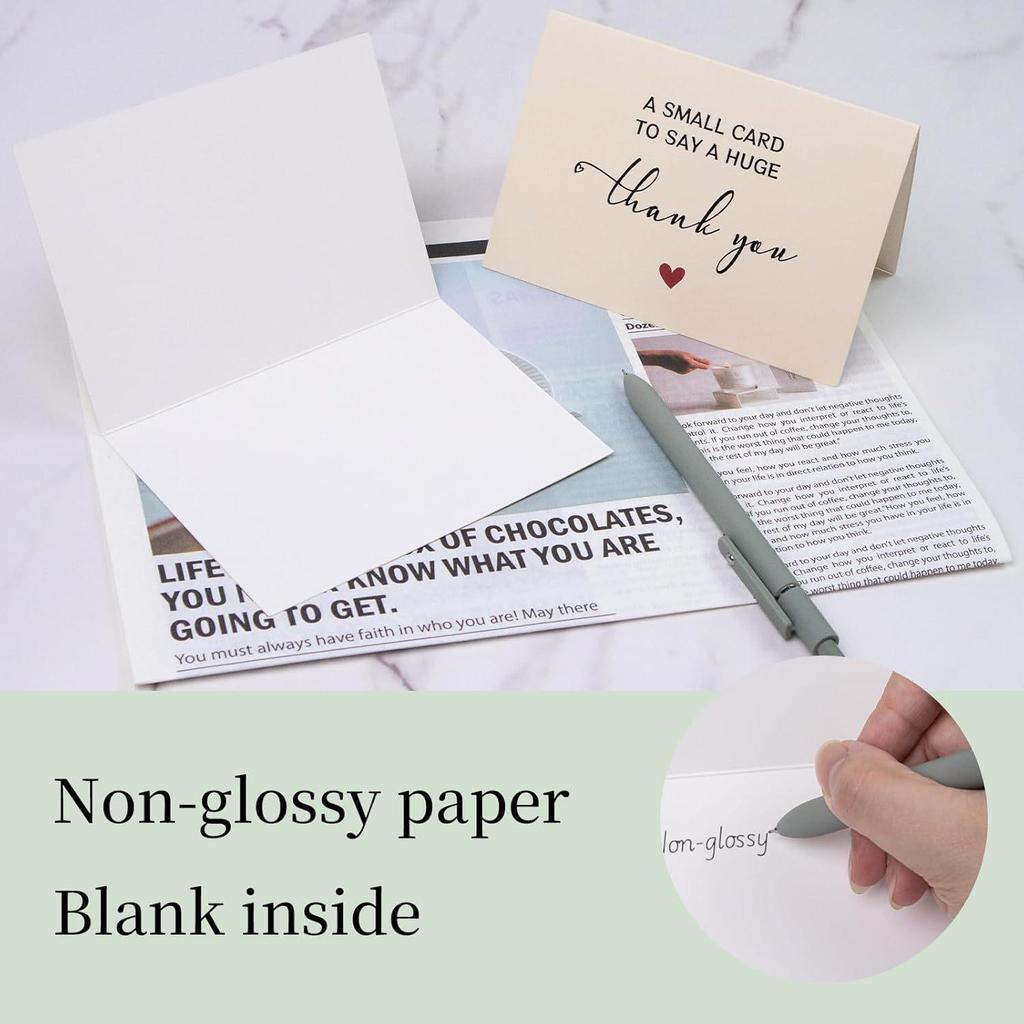 Thank You Stickers and Greeting Card Set for Holidays and Special Occasions