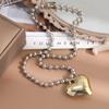 Vintage Big CCB Ball Heart Pendant Necklace INS Aesthetic Choker Hip Hop Party Jewelry Women Girl