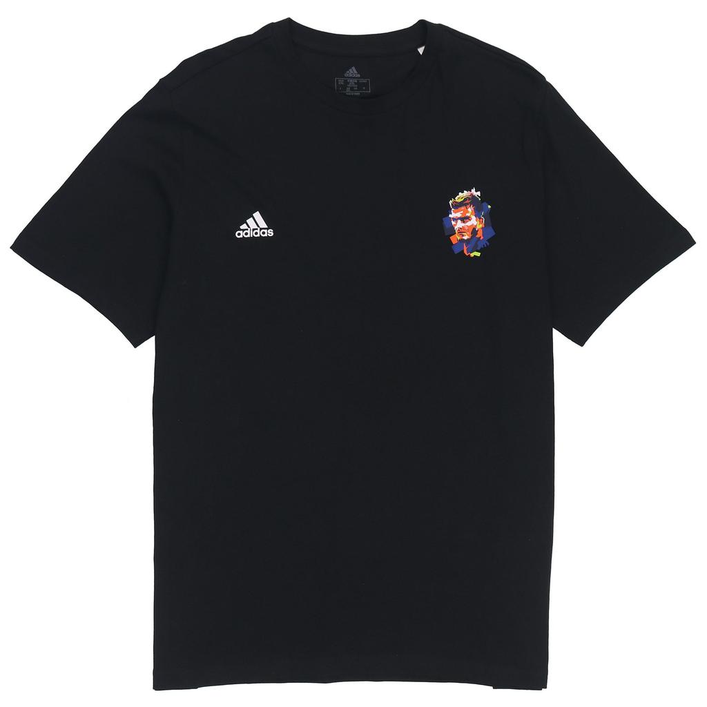 Adidas T Shirts Men's Black Crew Neck Moderate Straight Fit HA0939