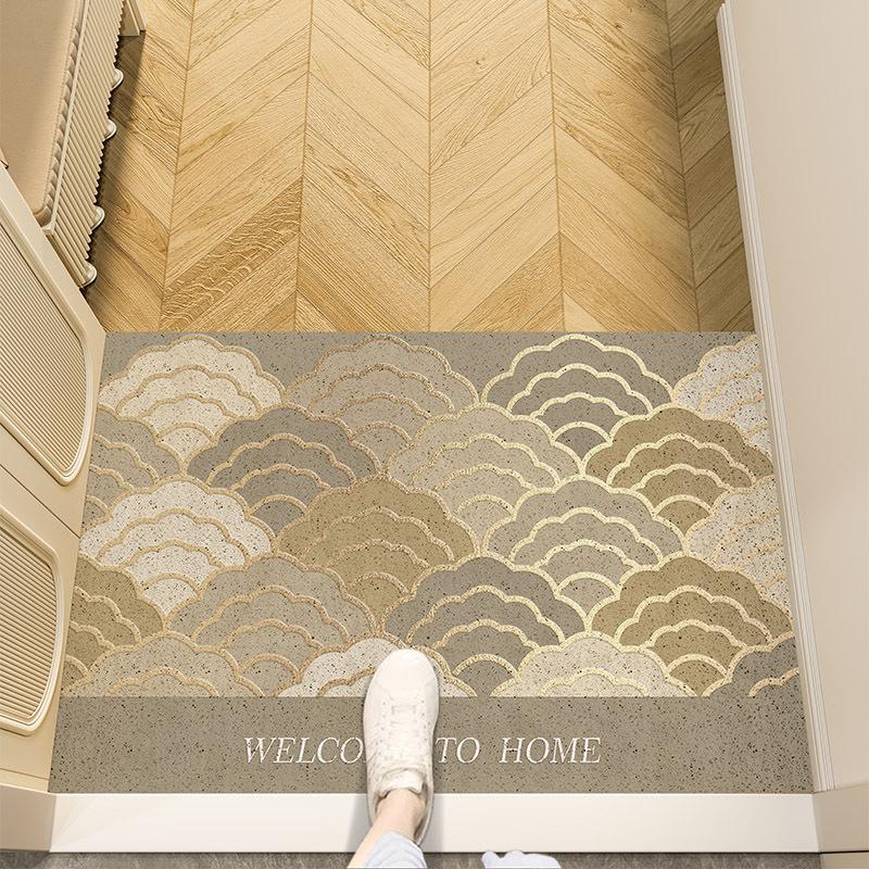 Entry Door Floor Mat Wire Ring Dirt-resistant Anti-slip Mat Porch Door Entrance Can Be Cut Foot Mat Shoe Change Area Dust Removal Entrance Door Mat