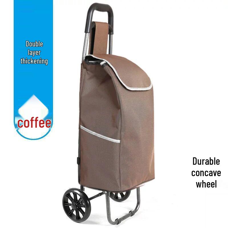 Lightweight Foldable Shopping Cart for Seniors: Stair-Climbing Trolley with Portable Handle