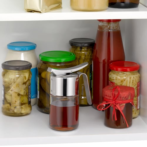 WMF Honey Dispenser, a glass honey container with a spill-resistant design that lets you dispense just the amount of honey you need (W0636646040)