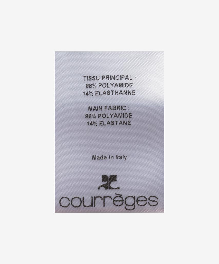 COURREGES Techno Mock Neck Long Sleeve Top - Black / 323Jto182Js00169999